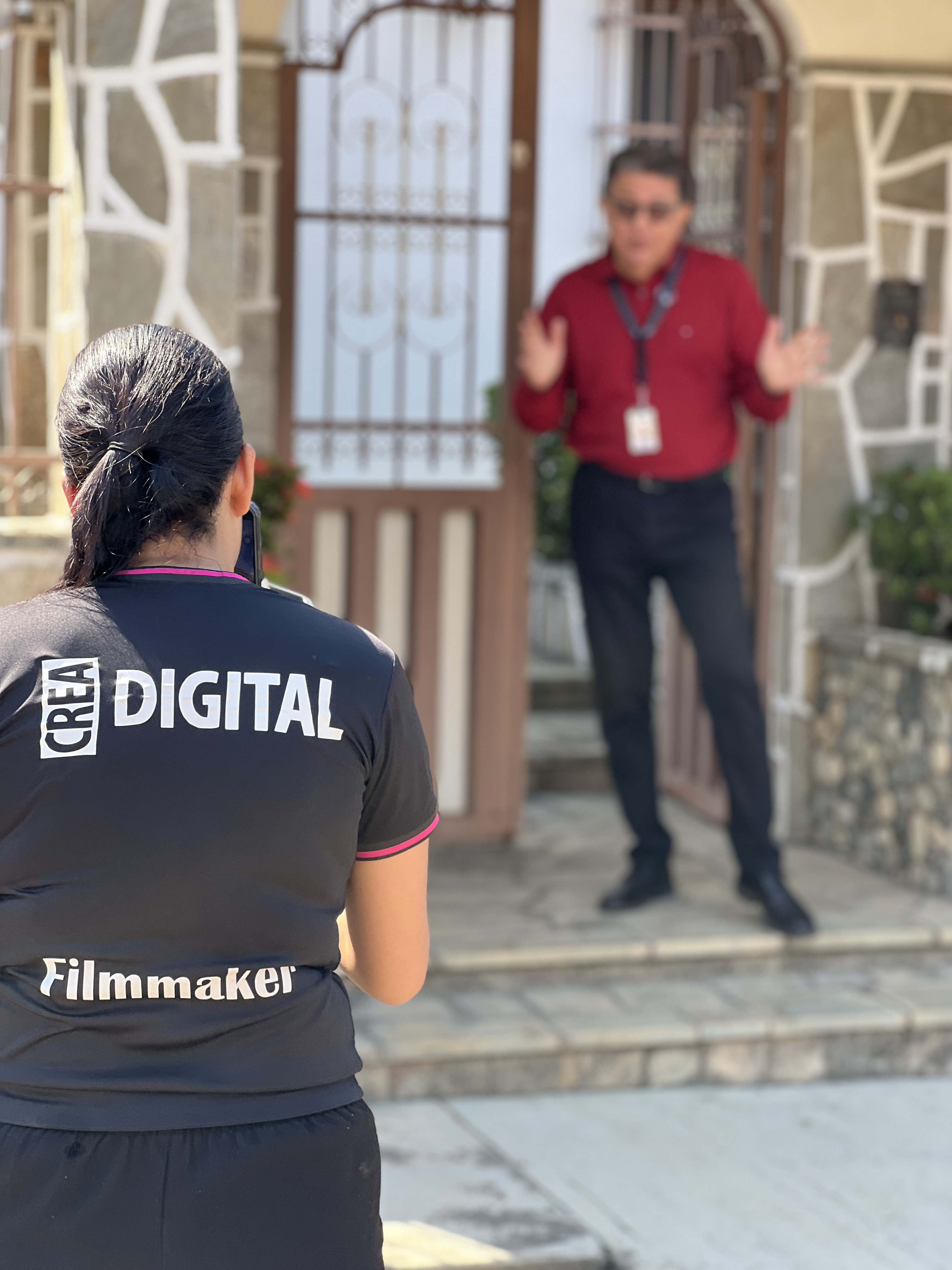 Filmando contenido para cliente